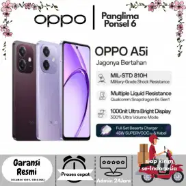 Cuci gudang termurah Oppo A5i 4+4/128Gb, 5100mAh garansi resmi