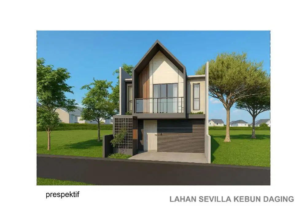Rumah Skandinavian Tepi Jalan Kota Jambi 2 Lantai