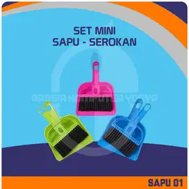 Set Mini Sapu Serokan / Sapu Mobil / Sapu Keyboard