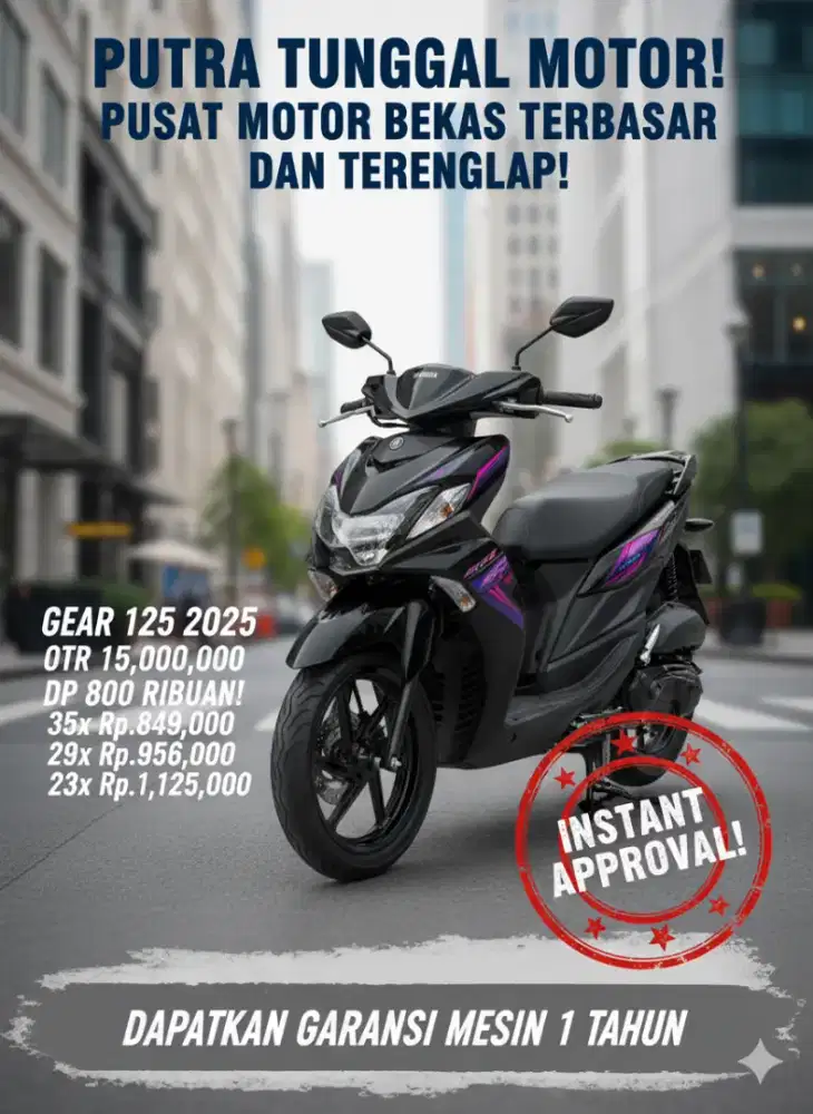 Model terbaru yanaha gear. Bikin aura naik drastis