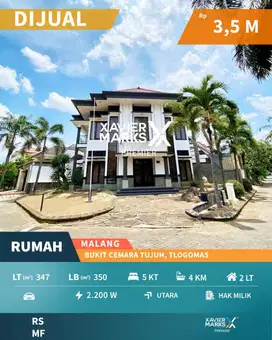 Termurah Dijual Rumah Terawat Bukit Cemara Tujuh Tlogomas Malang