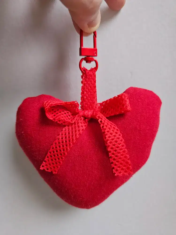 Bag charm aksesoris tas kunci hati love heart gift kado hadiah
