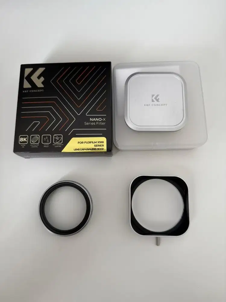 K&f concept uv filter lens hood and lens cap untuk fujifilm x100