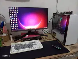 Pc rakitan RTX 2060 Ryzen 5 5600g + monitor 24 in