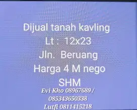 Dijual Kavling di Jl. Beruang Makassar