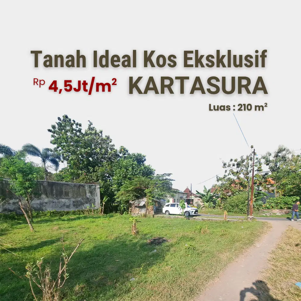 Tanah Strategis Kartasura – 210 m² Dekat Kampus UMS