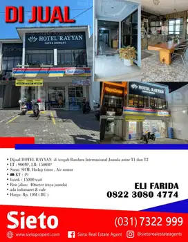 Dijual HOTEL RAYYAN Lokasi sangat strategi berada di tengah Bandara