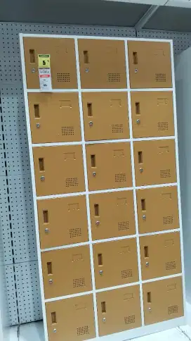 ZEHN DG-PT36 METAL LOCKER 3 COLUMN 6 TIERS BROWN