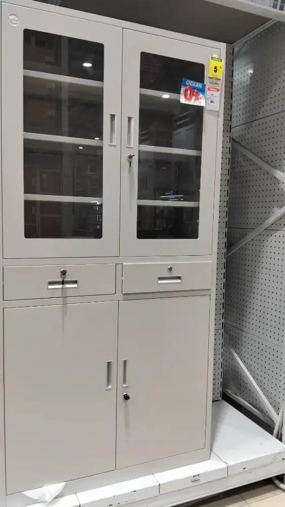 EHN DWB24 METAL SWING CABINET 2 DRAWER WHT