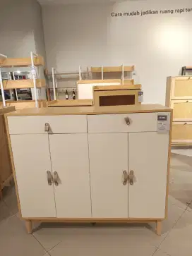 LOUIS 4 DOORS SHOE CABINET WHT OAK (U/2) KREDIT