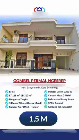 rumah di gombel 10 menit ke Undip tembalang