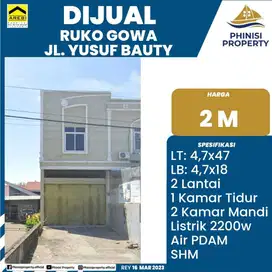 DIJUAL RUKO MURAH DI JALAN YUSUF BAUTY GOWA
