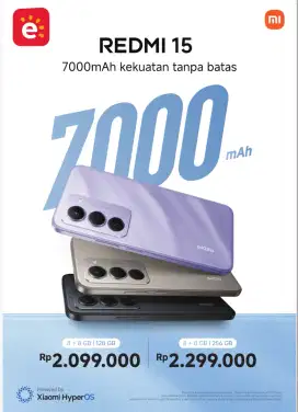 Redmi 15 Terbaru Baterai 7000mAh