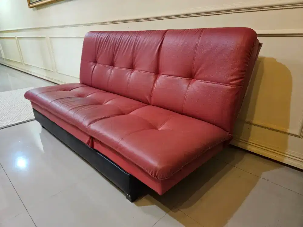Bismillah dijual sofa lipat multifungsi, bahan kulit asli awet