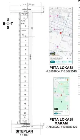 dipasarkan kavlingan tanah lokasi depan jl raya jlopo solo baru