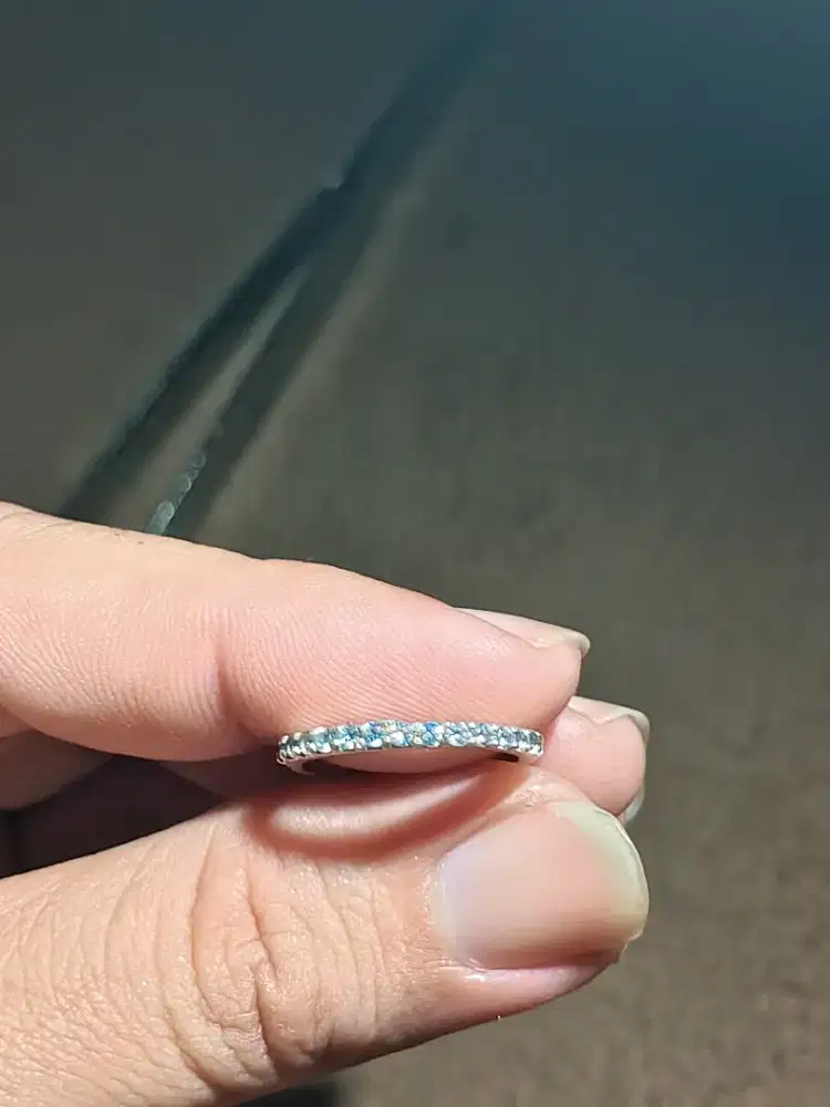 Cincin perak batu zircon