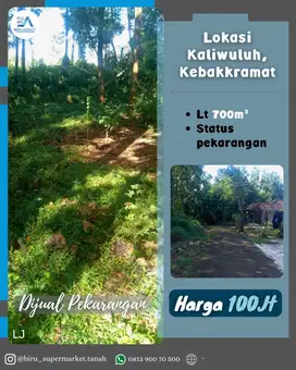 Tanah Pekarangan 100jt di Kebakkramat
