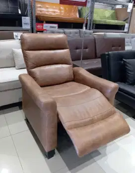 Ready stok baru! Sofa recline 1 dudukan bahan kain