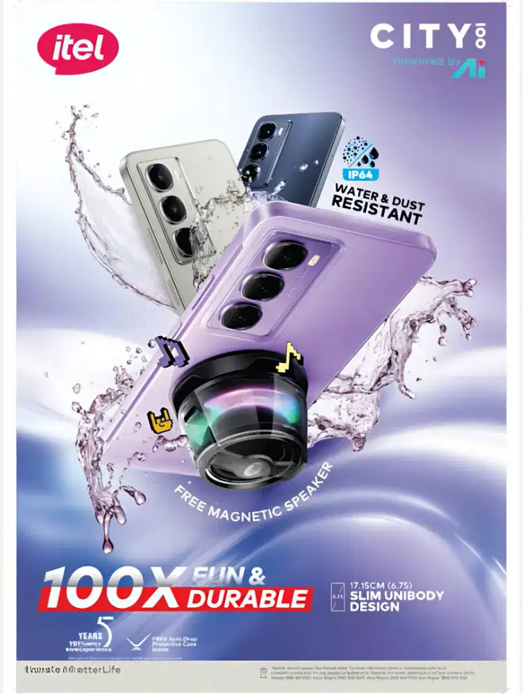 Itel City100 Ram 6/128 New Bonus Speaker