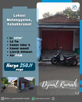 Rumah 250jt di Malanggaten Kebakkramat