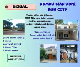 Rumah di Tengah Kota BSB Ready Siap Huni 2LT  SHM Baru & Second