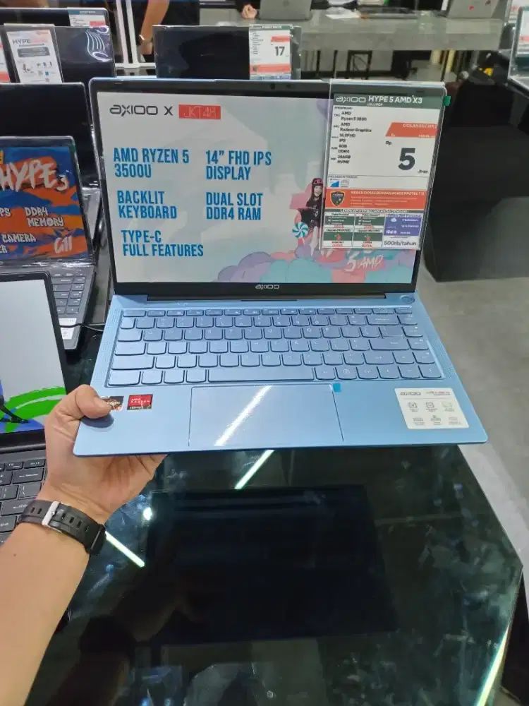 Laptop Axioo Hype 5 Ryzen 5 3500 Ram 8 GB SSD 256GB Resmi Kredit