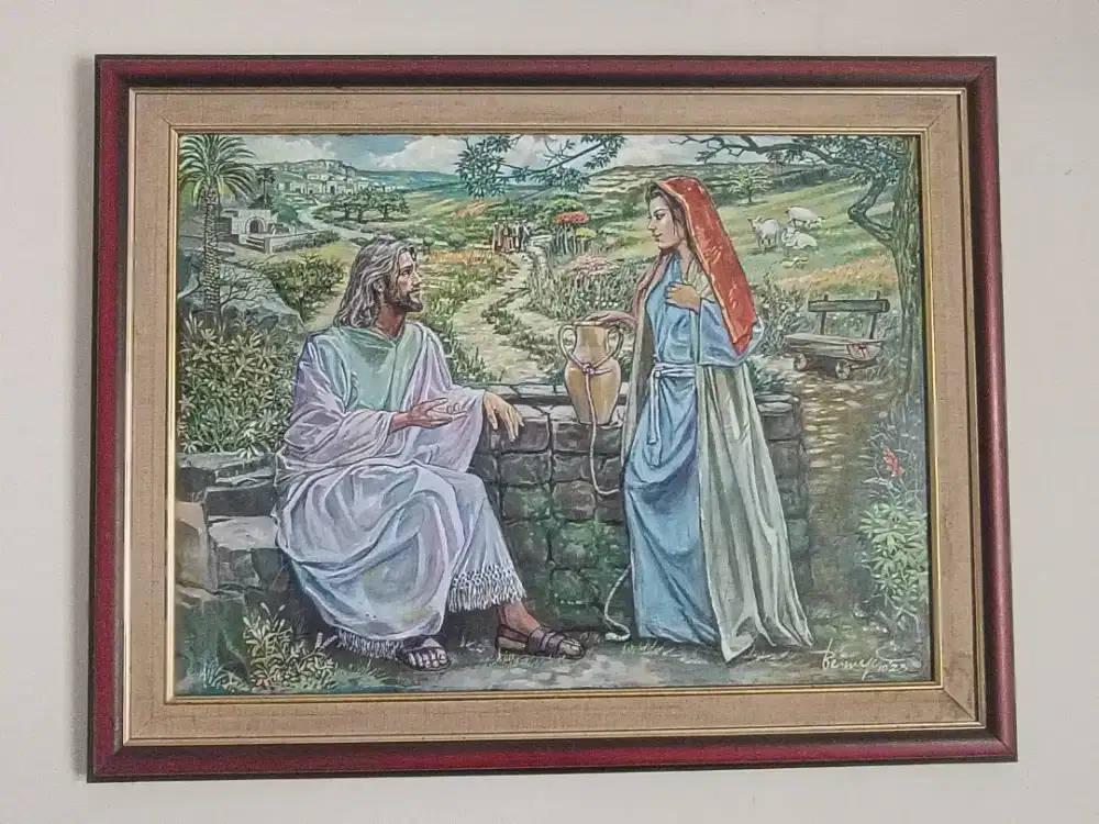 DIJUAL CEPAT Lukisan Yesus & Wanita Samaria