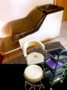 paket peralatan salon bak keramas kursi 2 troly 1