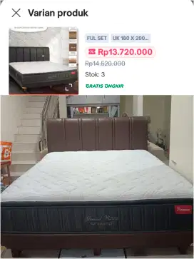 Full set Dipan & Kasur Romance Grand R225 E uk 180x200cm