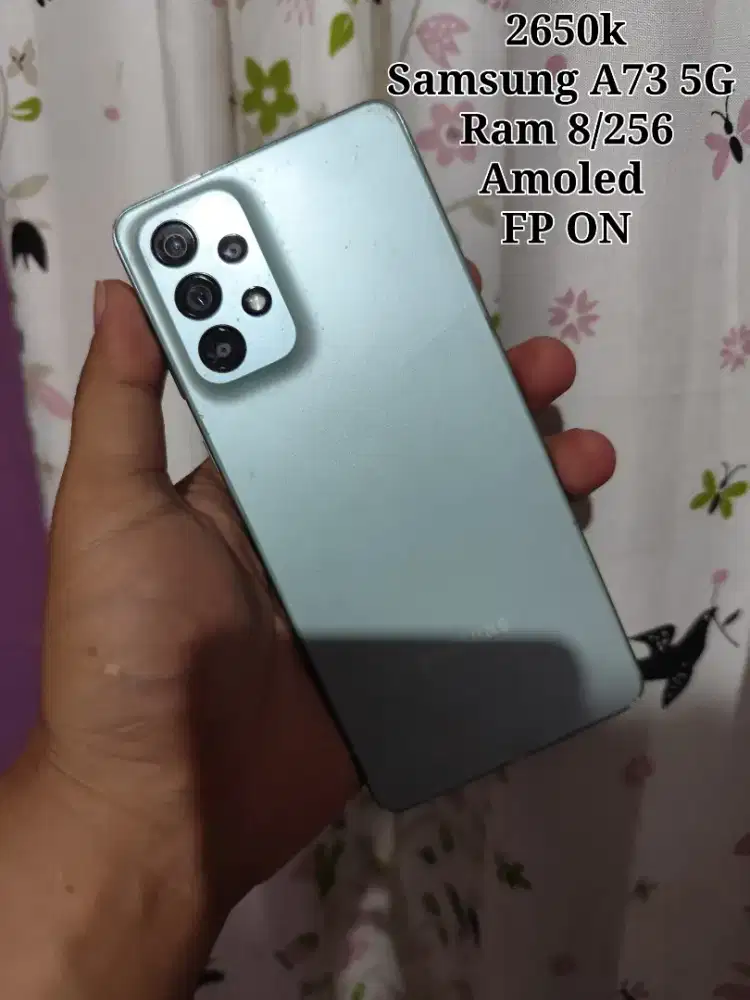 Samsung A73 5G 8/256 hp softcase normal jaya amoled FP On