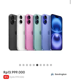 Kredit Iphone 16 128gb free 1x cicilan syarat ktp dibantu smpe acc