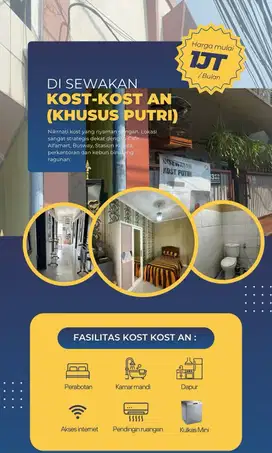 Kos kos an Murah bulanan Strategis Dekat Bonbin Ragunan