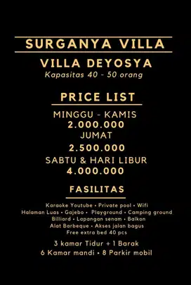 VILLA DEYOSYA basseller di cisarua puncak bogor dgn udara yg dingin