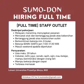 [FULL TIME] STAFF OUTLET