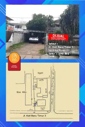 DIJUAL TANAH + BANGUNAN LOKASI SANGAT STRATEGIS