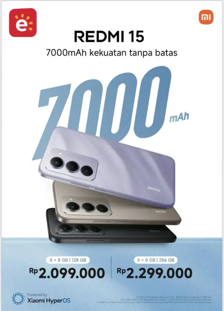 REDMI 15 NEW BISA KREDIT TANPA DP BUNGA MULAI 0%