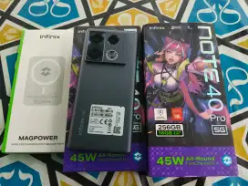 Infinix Note 40 pro 5G Ram 8/256gb lengkap Like new Mulus nominus