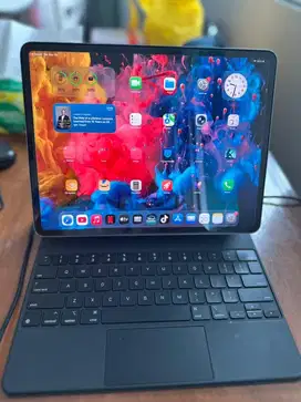 Jual Ipad Pro M2 12.9” 6th Gen Space Gray Like New + Magic Keyboard