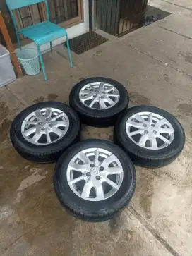 OEM BRIO SATYA R14 LBR 5 pcd 4x100 + ban siap pakai
