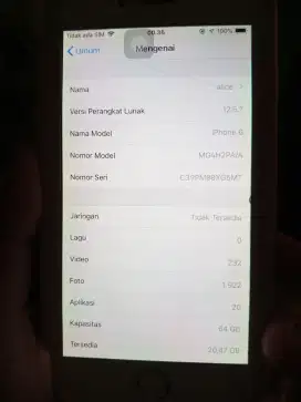 Di jual cepat iPhone 6 ex ibox 64GB