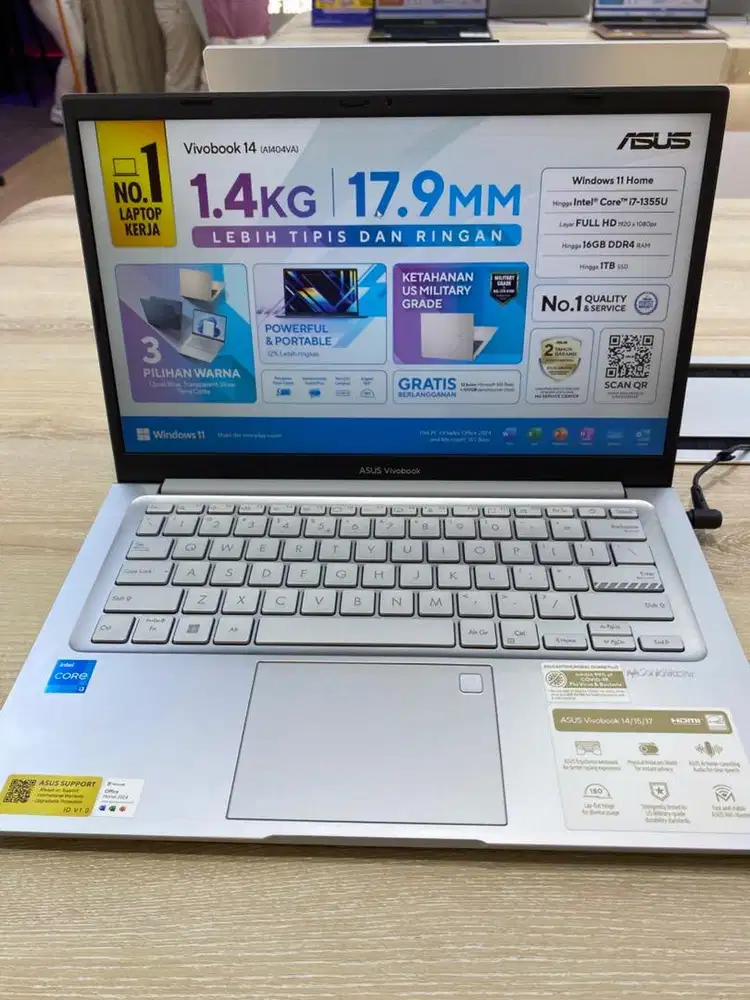 Cicilan Ringan Tanpa CC Laptop Asus Vivobook14 intel core i3 Modal KTP