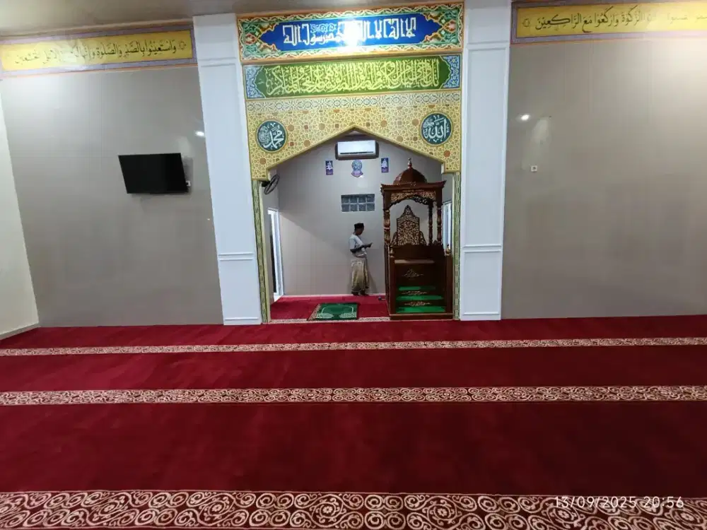 SEDIA KARPET MASJID BENANG TURKIYE KUALITAS PREMIUM FREE JAHIT OBRAS