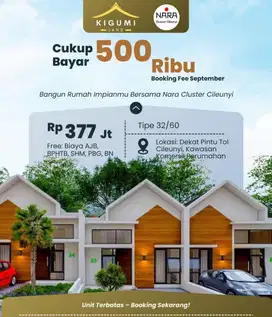 Rumah Dijual Murah Cileunyi Dekat Griya Grand Cinunuk, Cluster Syariah