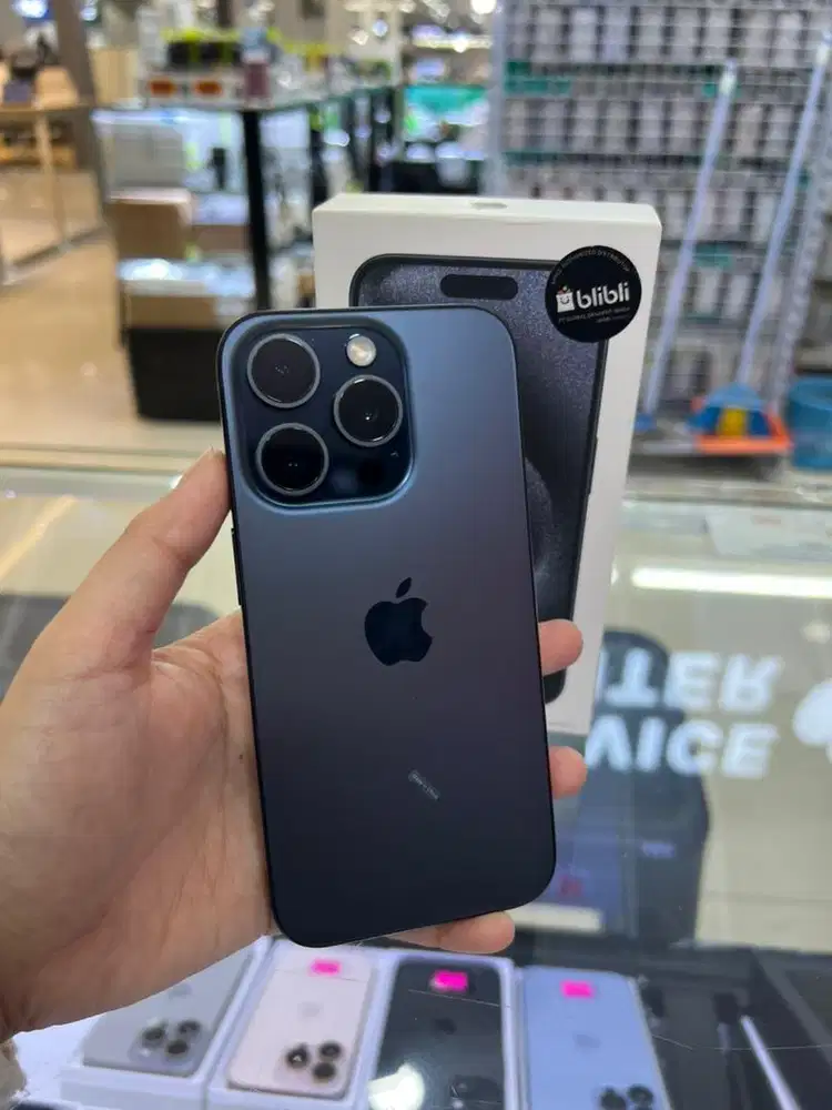 SECOND IPHONE 15 PRO 128GB EX IBOX MULUS PEMAKAIAN FULLSET