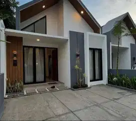 rumah scandinavian 1 lantai jalan akses mobil lokasi strategis