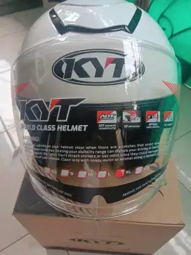 Dijual Helm KYT Kyoto R Solid White Glossy Size XL