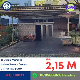 MP/LLG5763 LELANG 1 OKTOBER 2025 rumah jeruk manis 3 kebon jeruk jakba