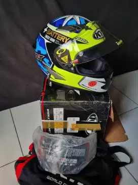 Helm KYT Vendetta 2 Aleix Espargaro Blue Yellow Fluo Alex Espagaro