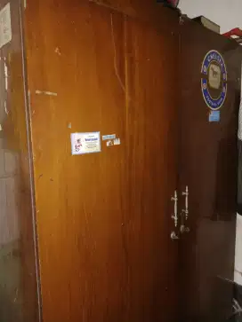 Lemari Kayu Jati 2 Pintu Polos Classic