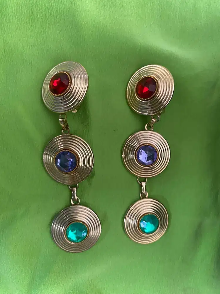 ANTING PESTA PANJANG CANTIK – LOGAM TIDAK LUNTUR – PRELOVED